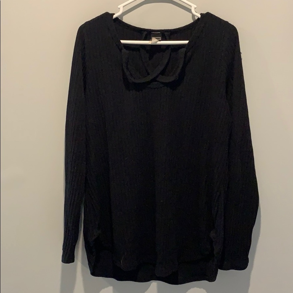 Plus size black sweater